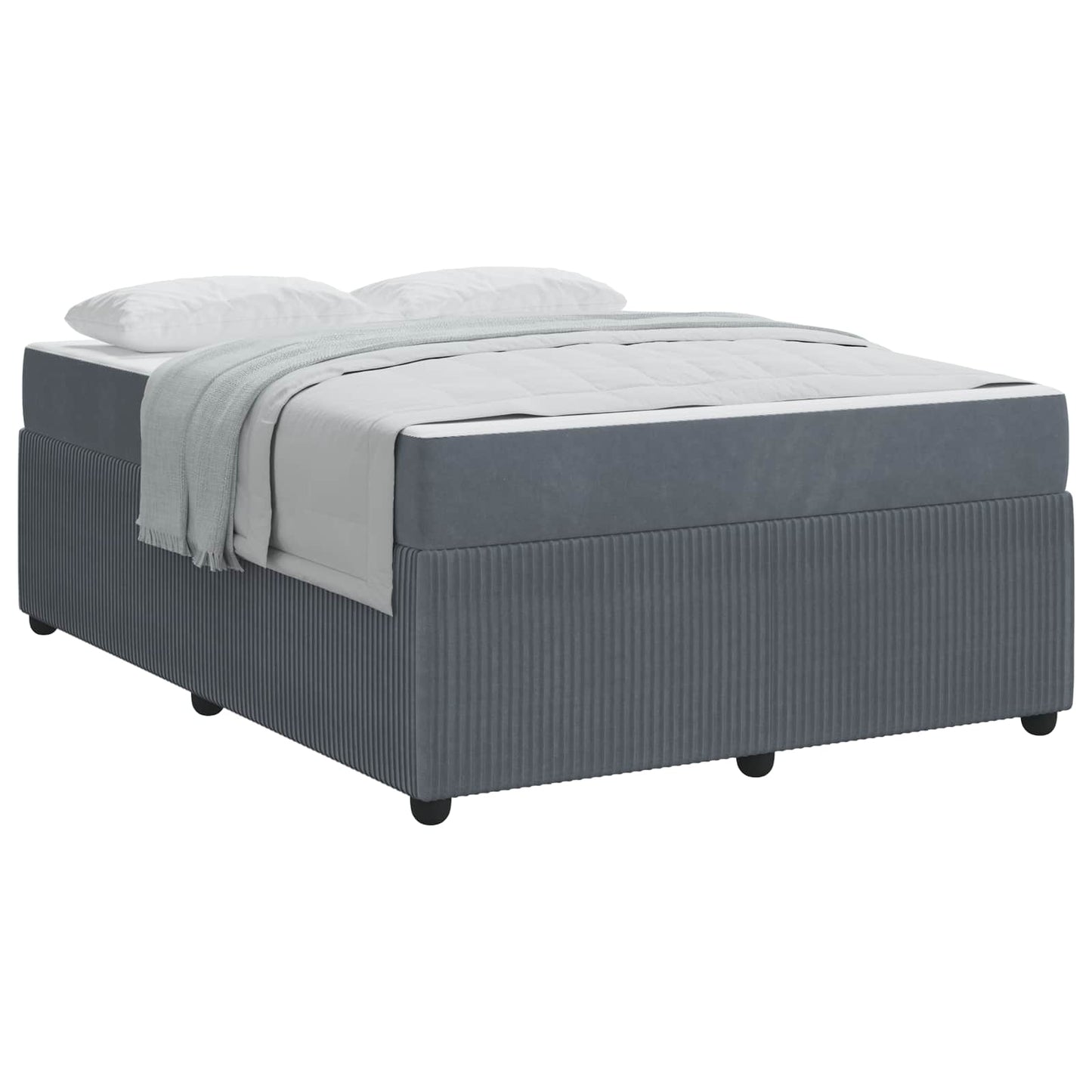 Struttura del letto Grigio scuro 160 x 200 cm Tessuto | homemem39