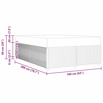 Struttura del letto Grigio scuro 160 x 200 cm Tessuto | homemem39