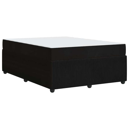 Struttura letto con materasso Nero 160 x 200 cm Velluto
