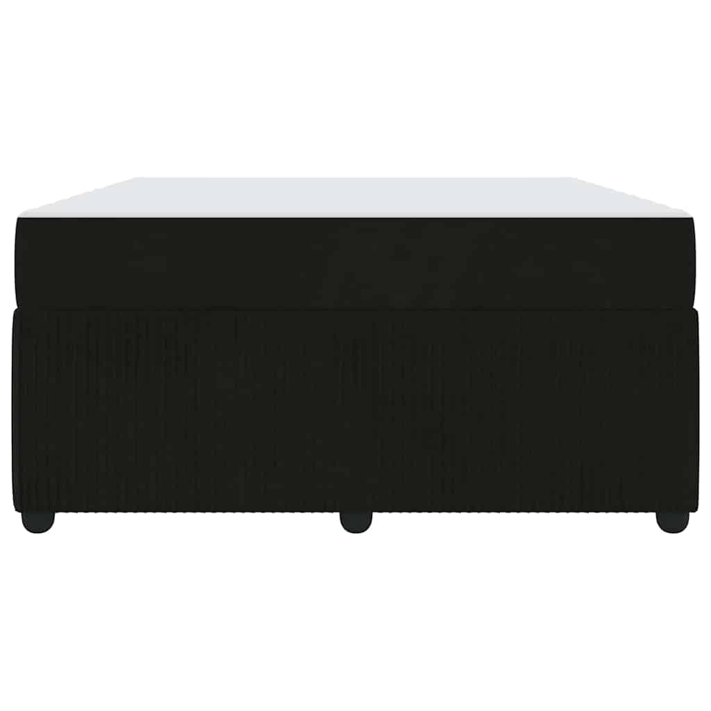 Struttura letto con materasso Nero 160 x 200 cm Velluto