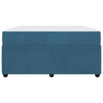 Struttura letto con materasso Blu 160 x 200 cm Velluto