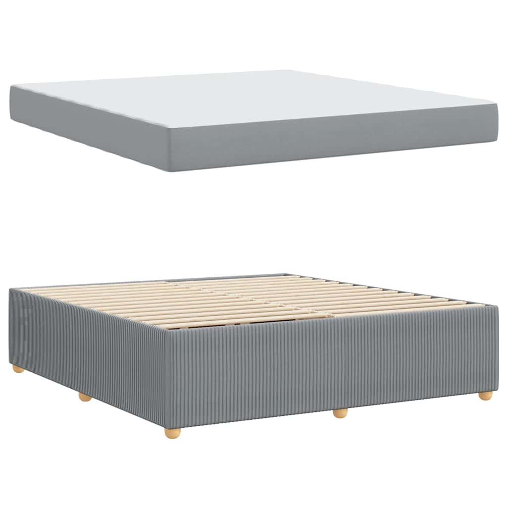 Struttura del letto Grigio chiaro 180 x 200 cm Tessuto | homemem39