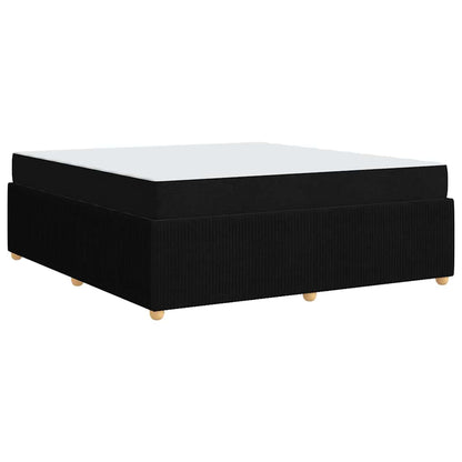 Struttura letto con materasso Nero 180 x 200 cm Tessuto