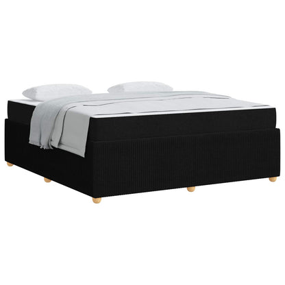 Struttura del letto con materasso Nero 180 x 200 cm Tessuto | homemem39