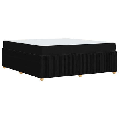 Struttura letto con materasso Nero 180 x 200 cm Tessuto