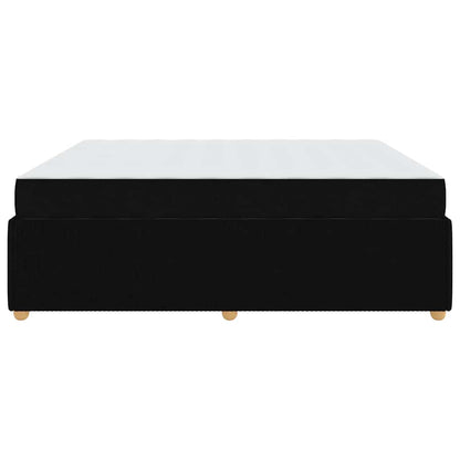 Struttura letto con materasso Nero 180 x 200 cm Tessuto