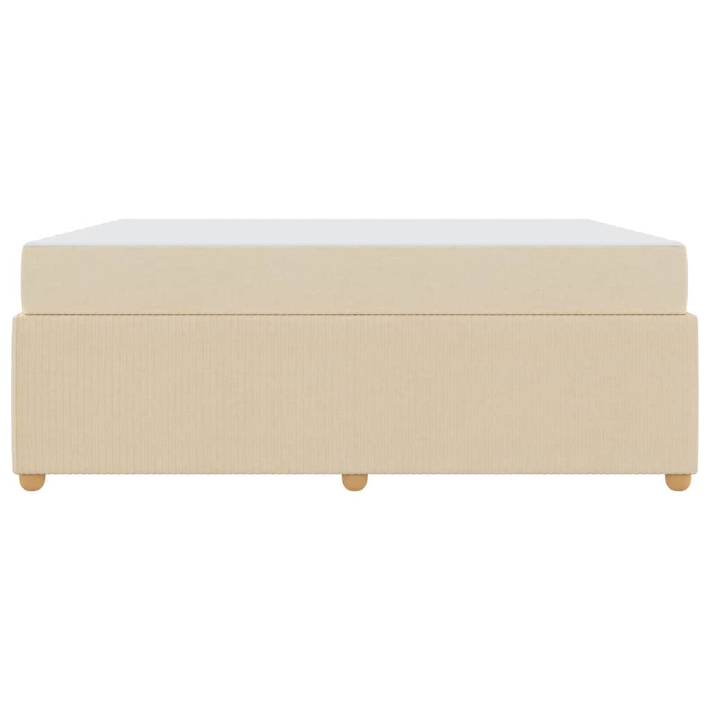 Struttura del letto con materasso Crema 180 x 200 cm Tessuto | homemem39