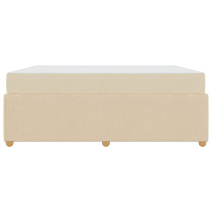 Struttura del letto con materasso Crema 180 x 200 cm Tessuto | homemem39