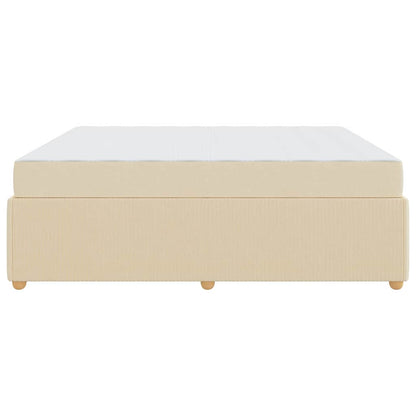 Struttura del letto con materasso Crema 180 x 200 cm Tessuto | homemem39