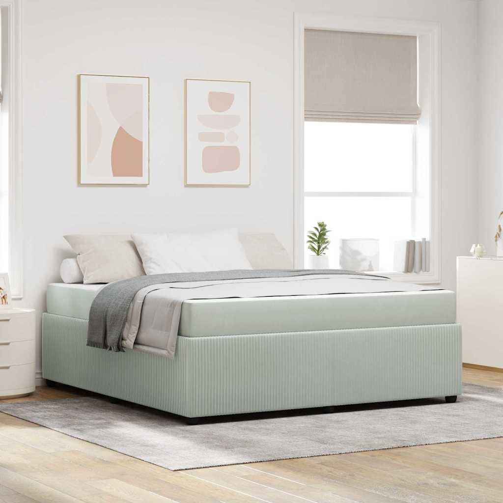 Struttura del letto Grigio chiaro 180 x 200 cm Tessuto | homemem39
