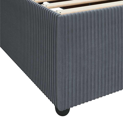 Struttura letto con materasso Grigio scuro 180 x 200 cm Velluto