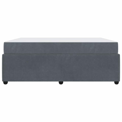 Struttura letto con materasso Grigio scuro 180 x 200 cm Velluto