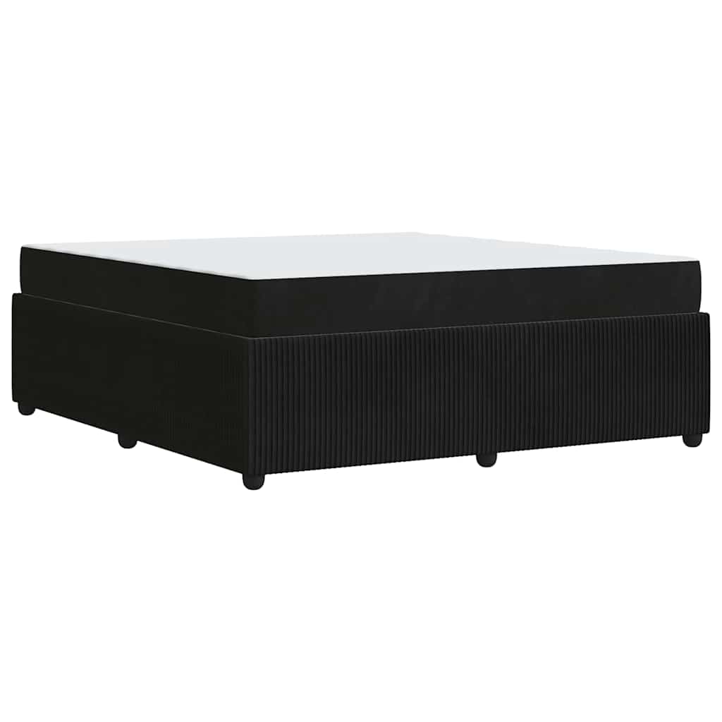 Struttura del letto con materasso Nero 180 x 200 cm Tessuto | homemem39