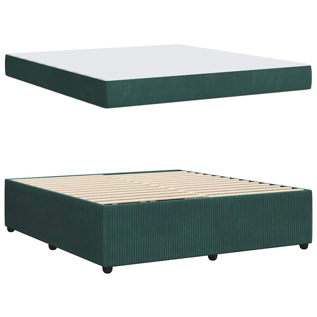 Struttura del letto Verde Scuro 180 x 200 cm Tessuto | homemem39