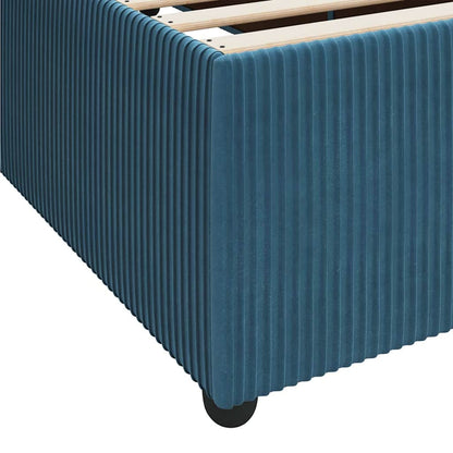 Struttura letto con materasso Blu 180 x 200 cm Velluto
