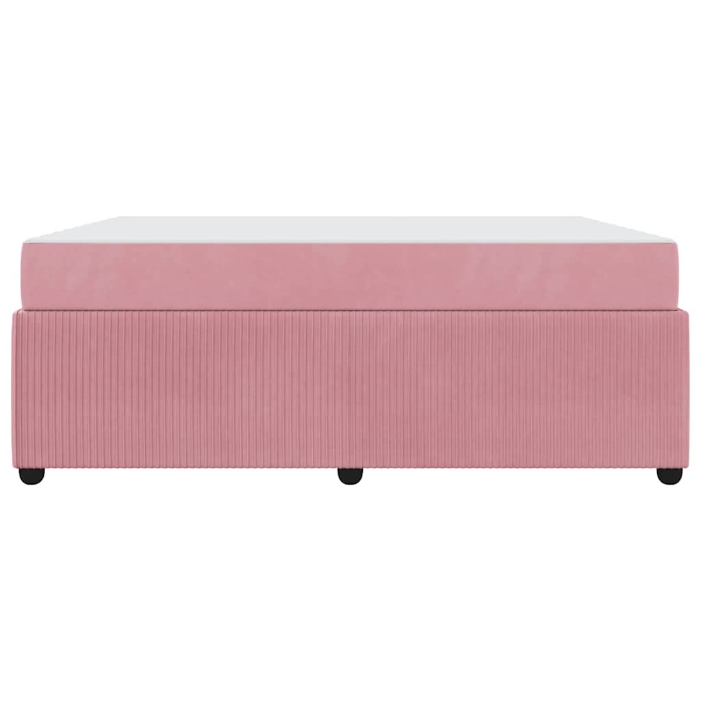 Struttura del letto con materasso Rosa 180 x 200 cm Tessuto | homemem39