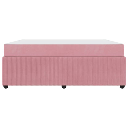 Struttura del letto con materasso Rosa 180 x 200 cm Tessuto | homemem39
