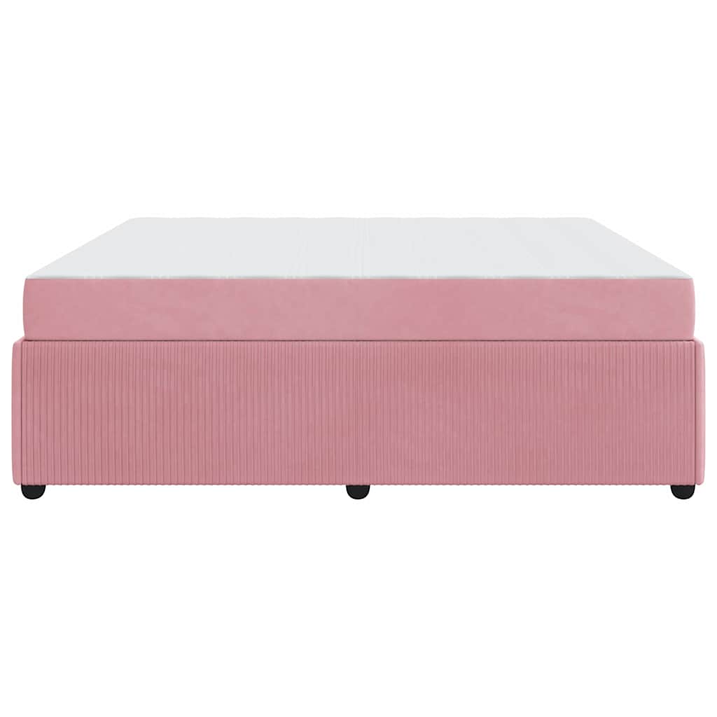 Struttura del letto con materasso Rosa 180 x 200 cm Tessuto | homemem39