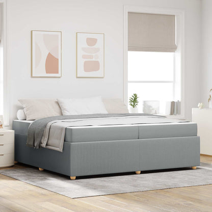Struttura del letto Grigio chiaro 200 x 200 cm Tessuto | homemem39