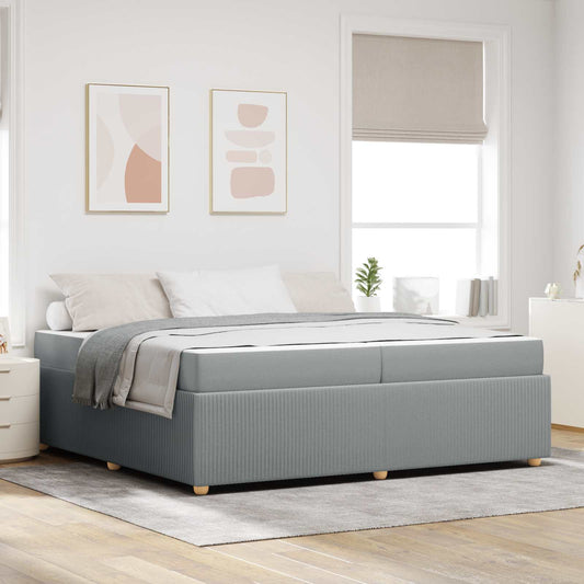 Struttura del letto Grigio chiaro 200 x 200 cm Tessuto | homemem39