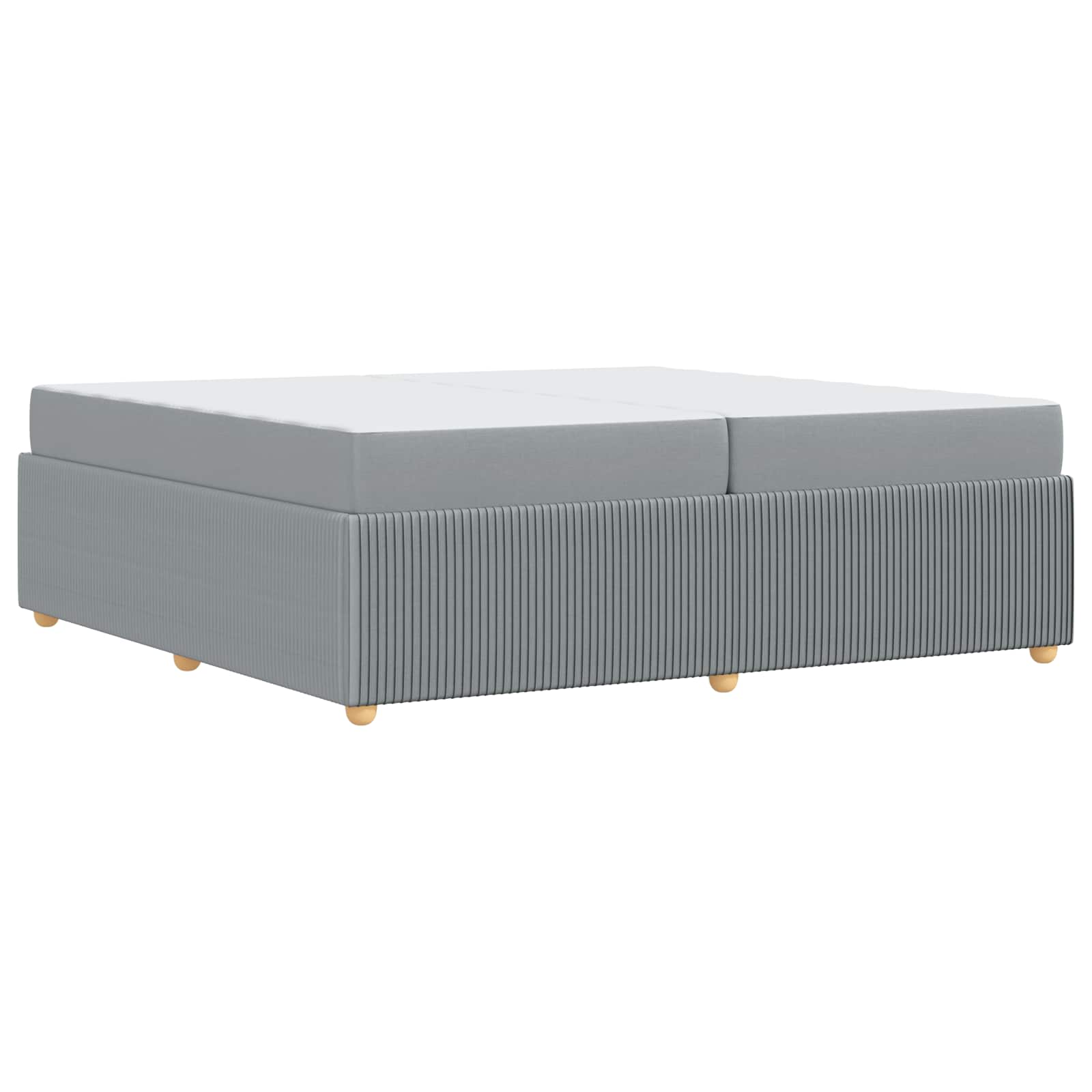 Struttura del letto Grigio chiaro 200 x 200 cm Tessuto | homemem39