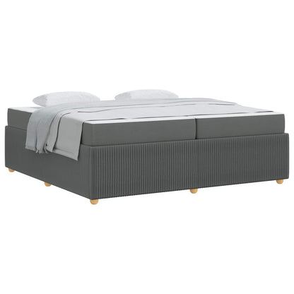 Struttura del letto Grigio scuro 200 x 200 cm Tessuto | homemem39