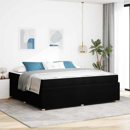 Struttura del letto con materasso Nero 200 x 200 cm Tessuto | homemem39