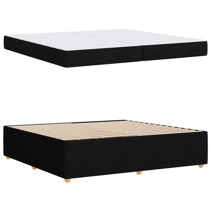 Struttura del letto con materasso Nero 200 x 200 cm Tessuto | homemem39
