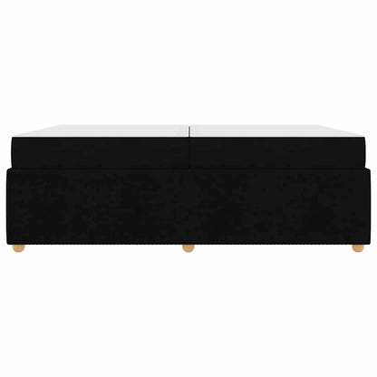 Struttura del letto con materasso Nero 200 x 200 cm Tessuto | homemem39