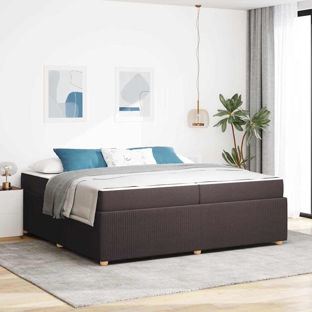Struttura del letto Marrone Scuro 200 x 200 cm Tessuto | homemem39