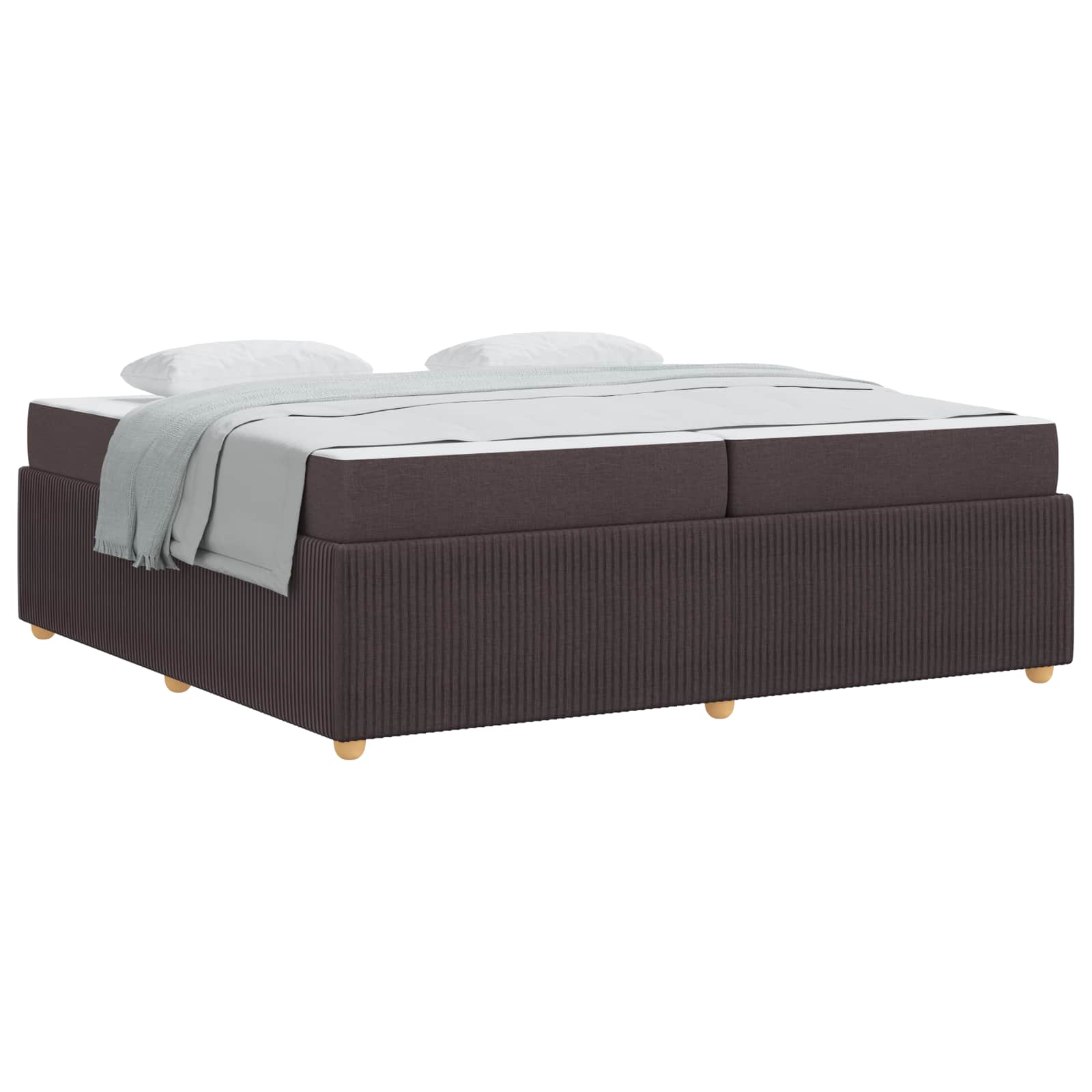 Struttura del letto Marrone Scuro 200 x 200 cm Tessuto | homemem39