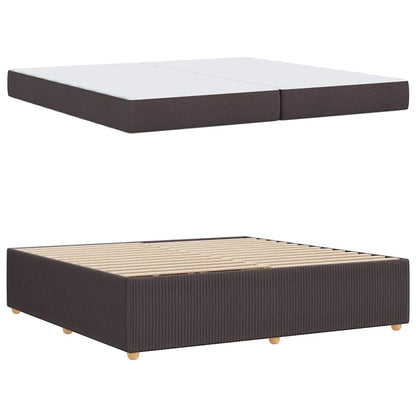 Struttura del letto Marrone Scuro 200 x 200 cm Tessuto | homemem39