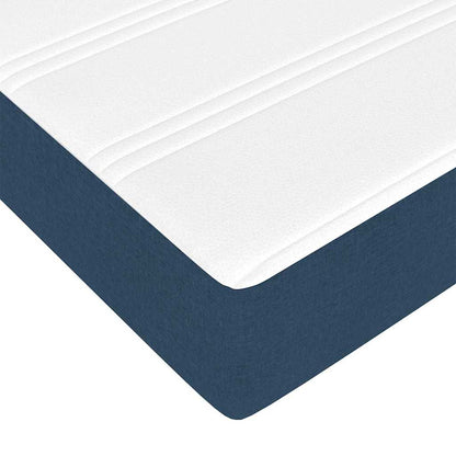 Struttura del letto con materasso Blu 200 x 200 cm Tessuto | homemem39