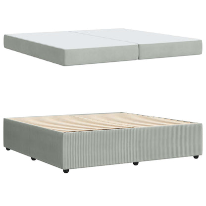 Struttura del letto Grigio chiaro 200 x 200 cm Tessuto | homemem39