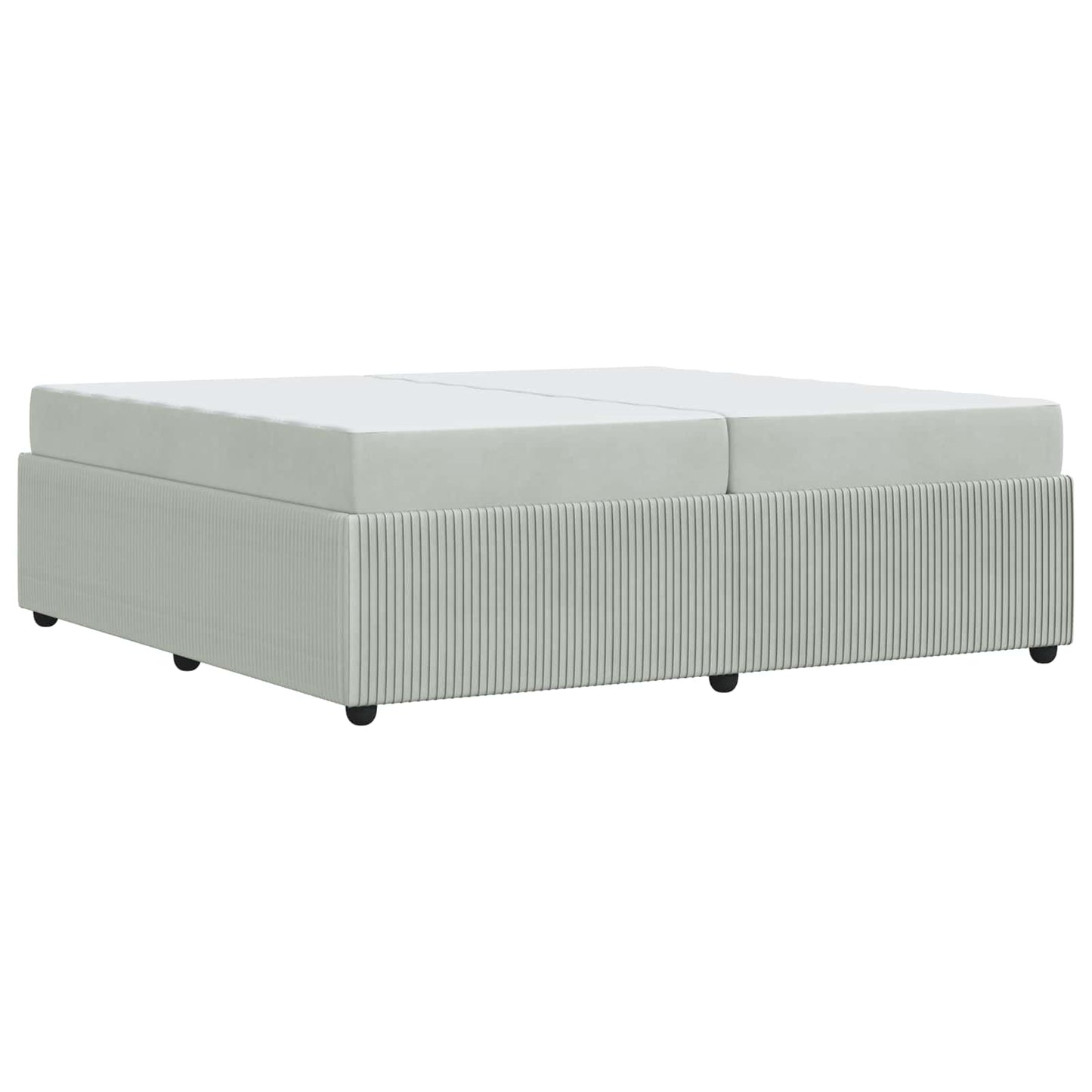 Struttura del letto Grigio chiaro 200 x 200 cm Tessuto | homemem39