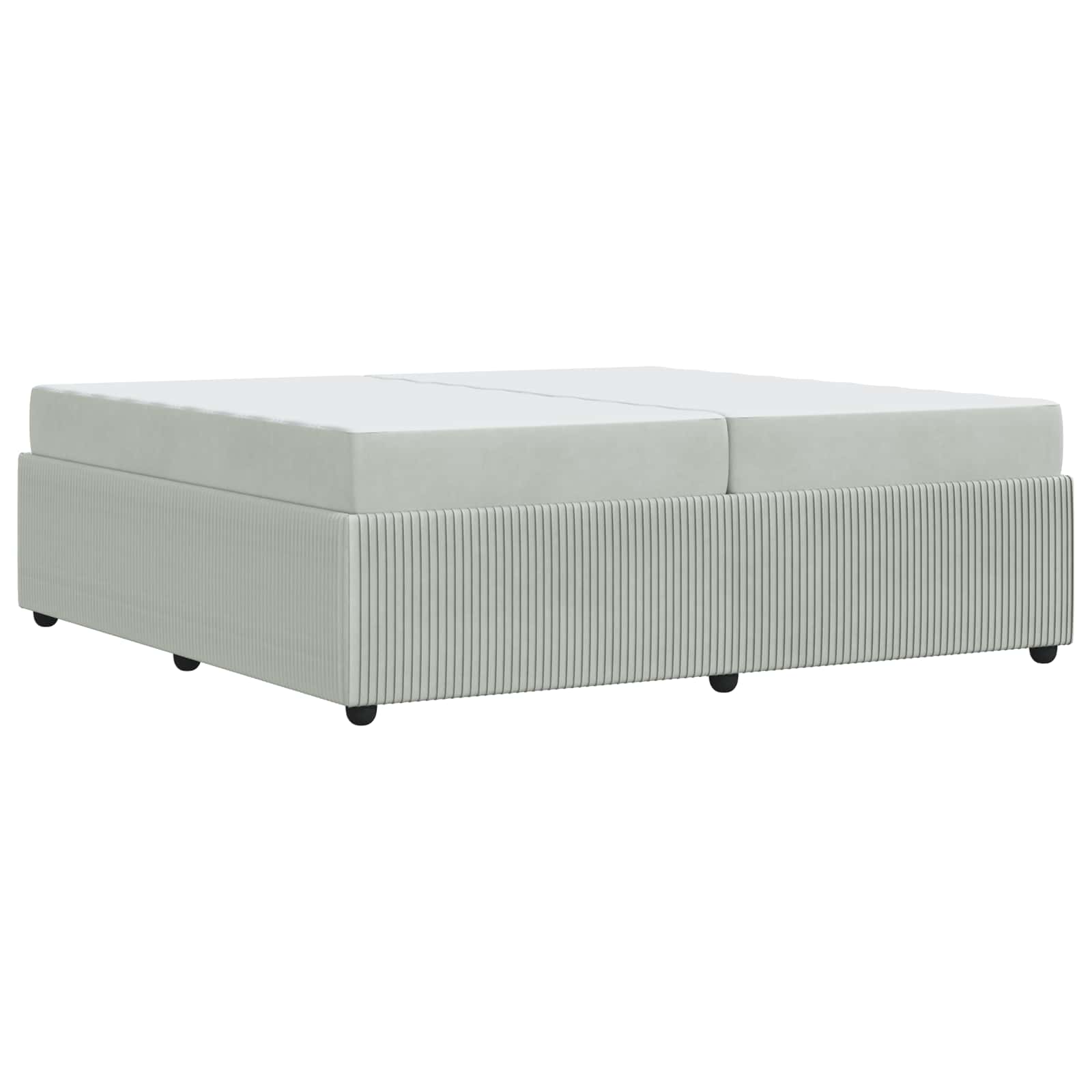 Struttura del letto Grigio chiaro 200 x 200 cm Tessuto | homemem39