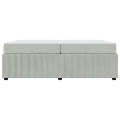 Struttura del letto Grigio chiaro 200 x 200 cm Tessuto | homemem39