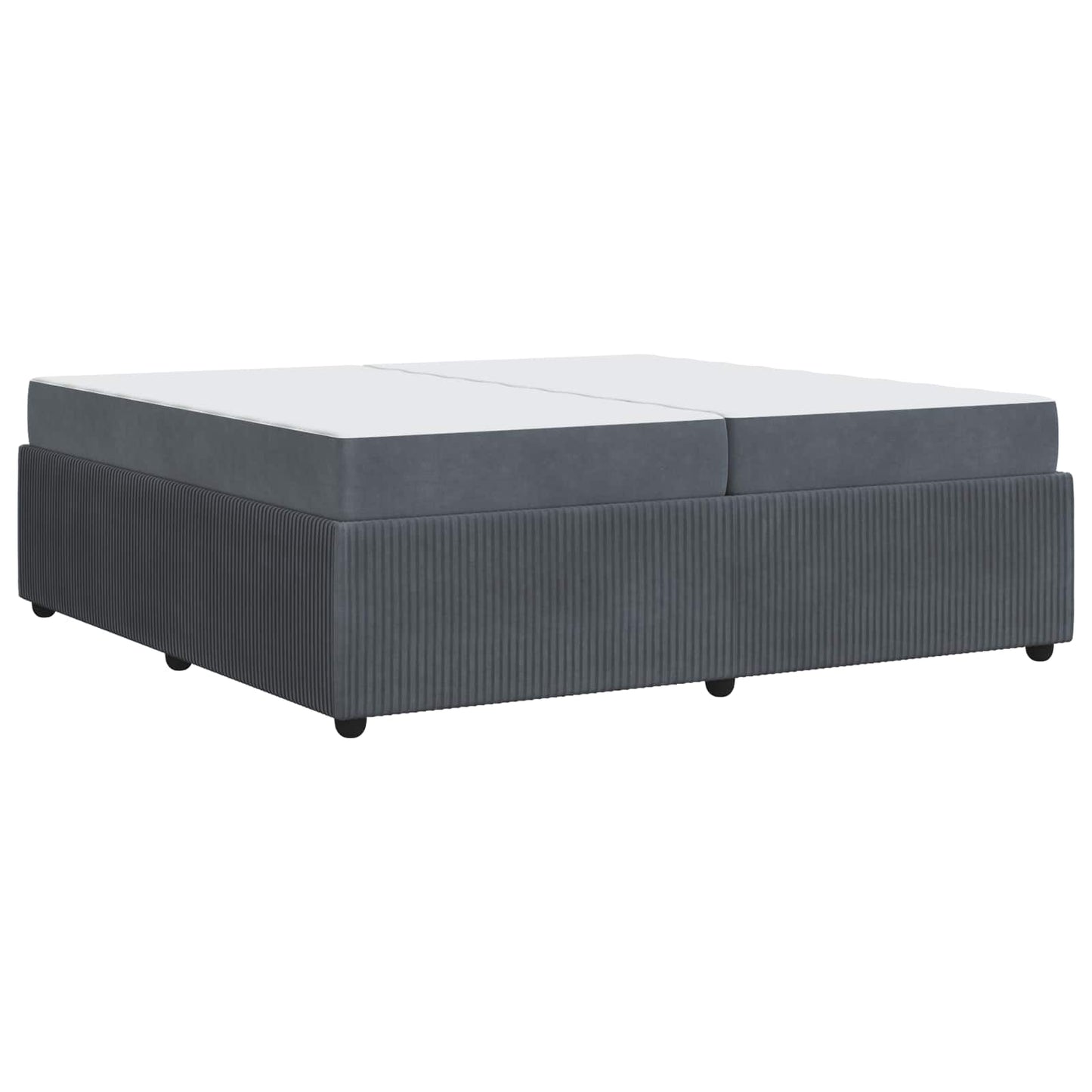 Struttura del letto Grigio scuro 200 x 200 cm Tessuto | homemem39