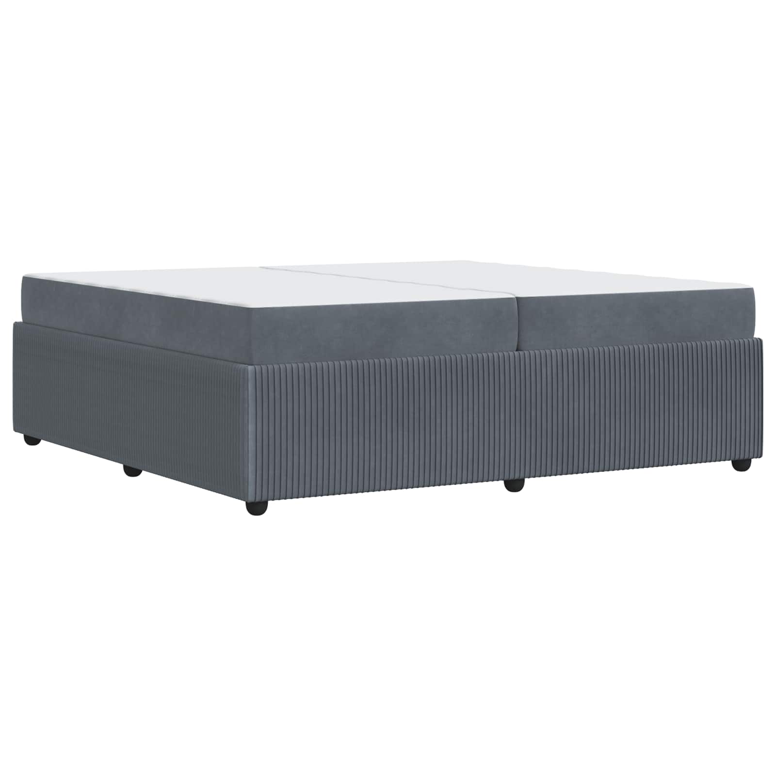 Struttura del letto Grigio scuro 200 x 200 cm Tessuto | homemem39