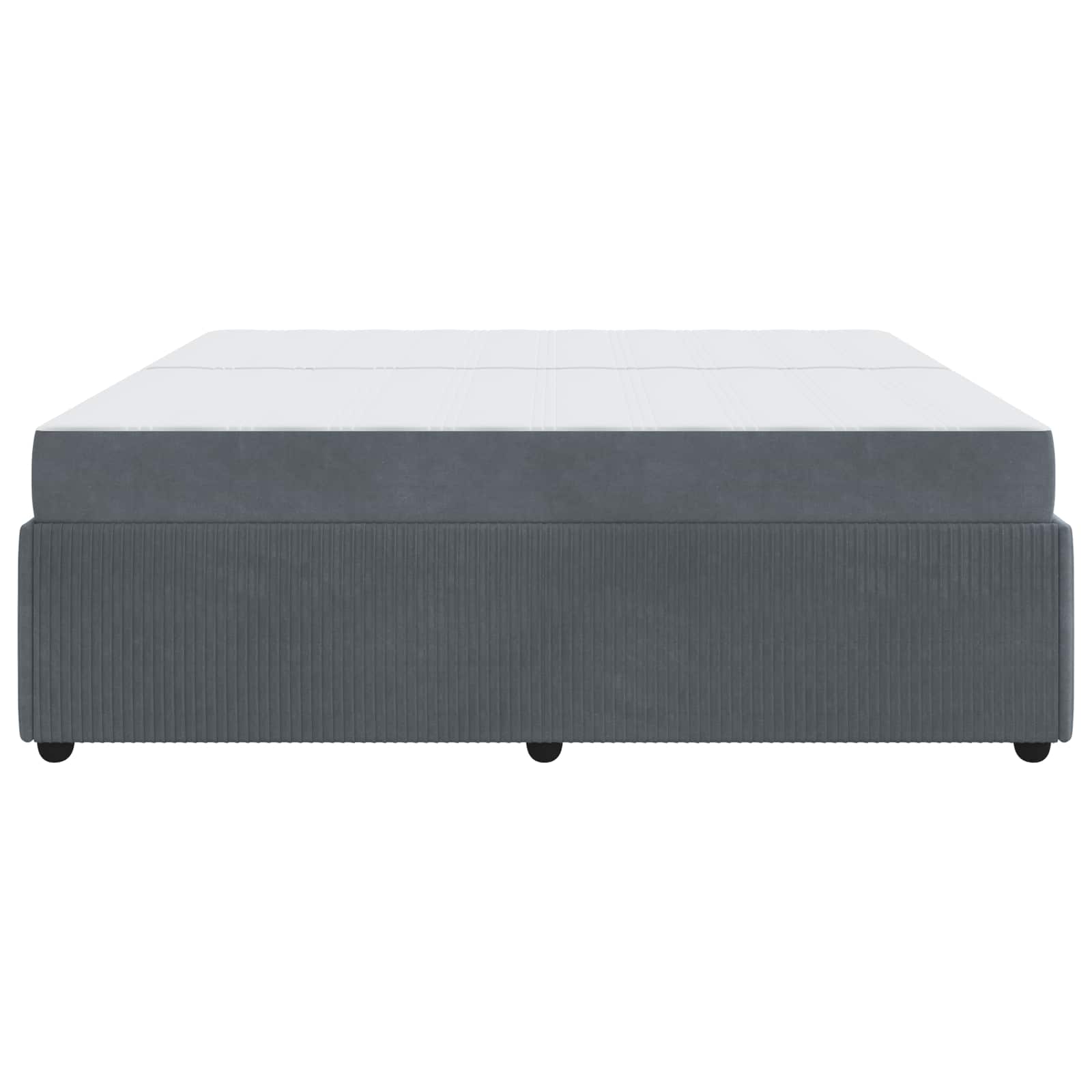 Struttura del letto Grigio scuro 200 x 200 cm Tessuto | homemem39