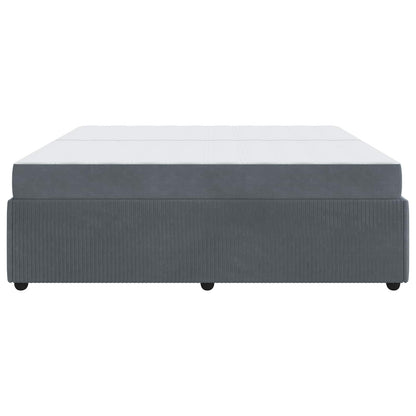 Struttura del letto Grigio scuro 200 x 200 cm Tessuto | homemem39