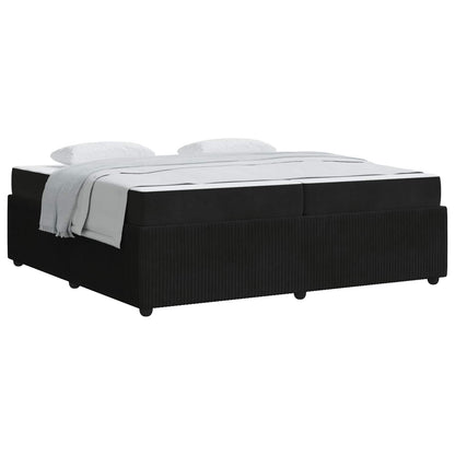 Struttura del letto con materasso Nero 200 x 200 cm Tessuto | homemem39