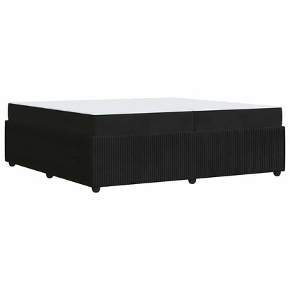 Struttura letto con materasso Nero 200 x 200 cm Velluto