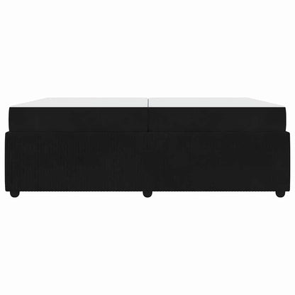 Struttura letto con materasso Nero 200 x 200 cm Velluto