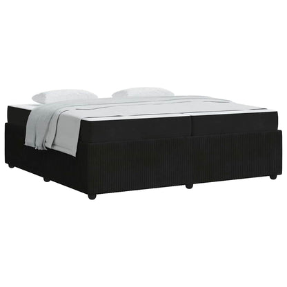 Struttura letto con materasso Nero 200 x 200 cm Velluto