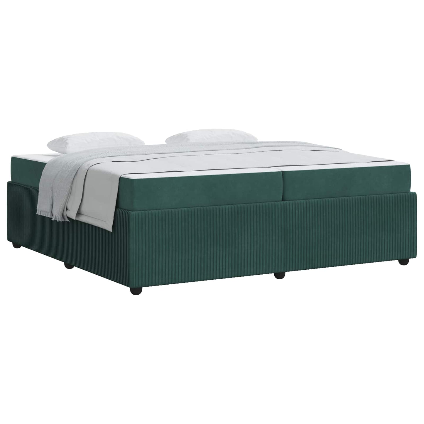 Struttura del letto Verde Scuro 200 x 200 cm Tessuto | homemem39