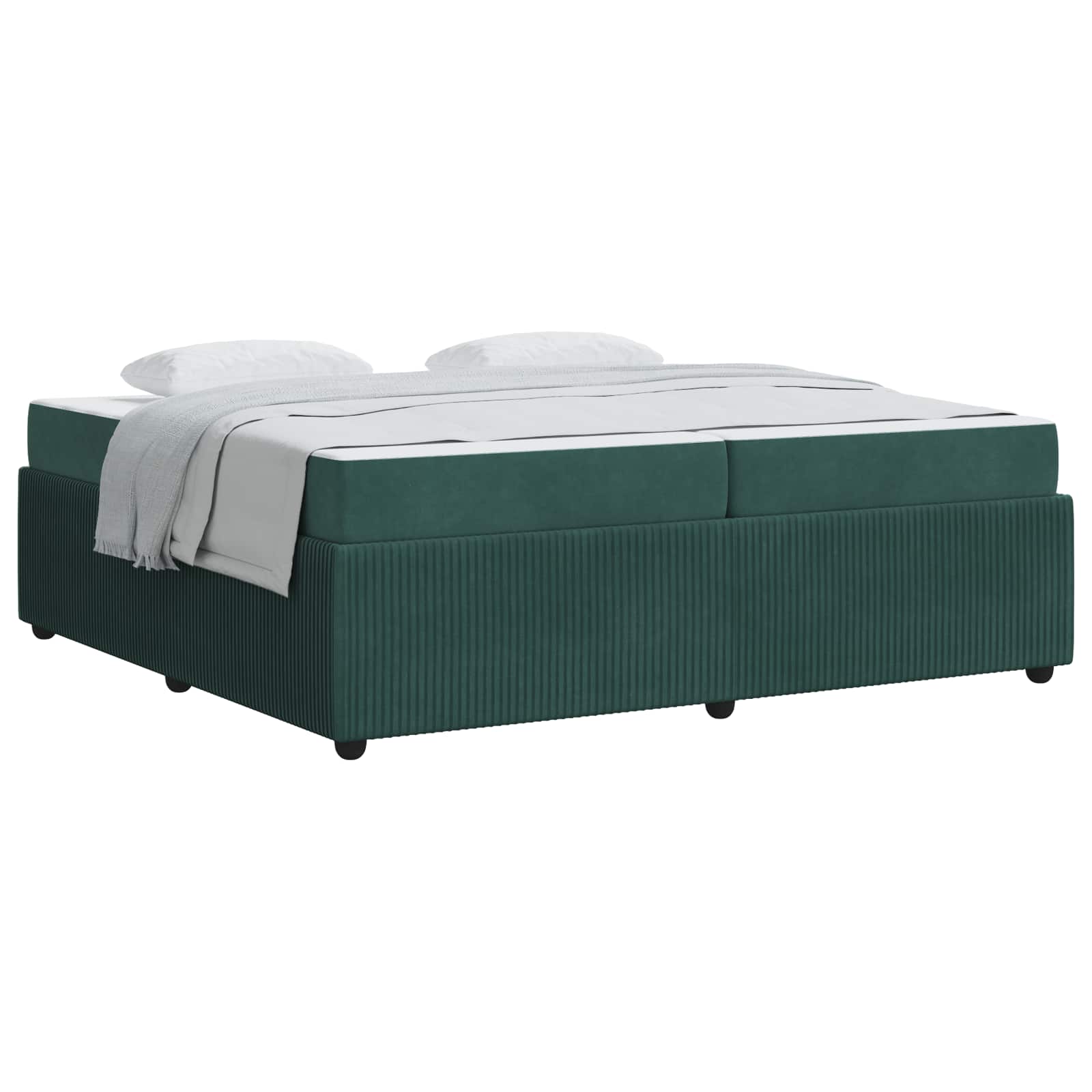 Struttura del letto Verde Scuro 200 x 200 cm Tessuto | homemem39