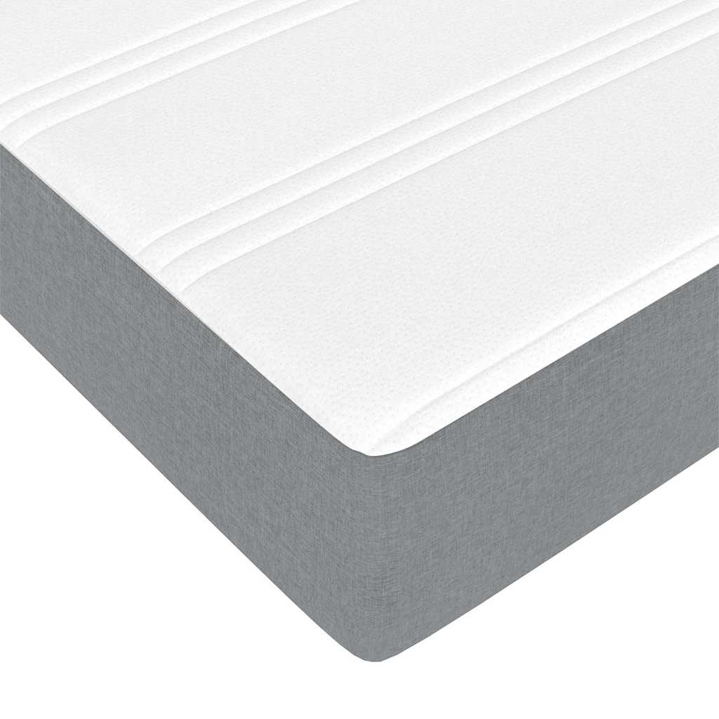 Letto a molle con materasso Grigio chiaro 90 x 190 cm Tessuto