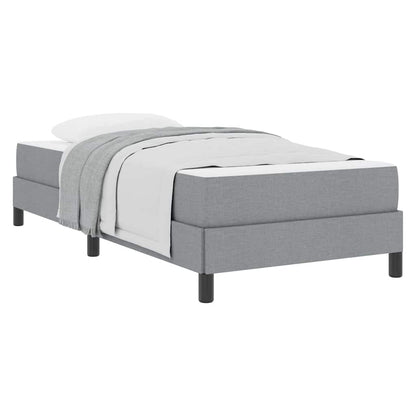 Letto a molle con materasso Grigio chiaro 90 x 190 cm Tessuto