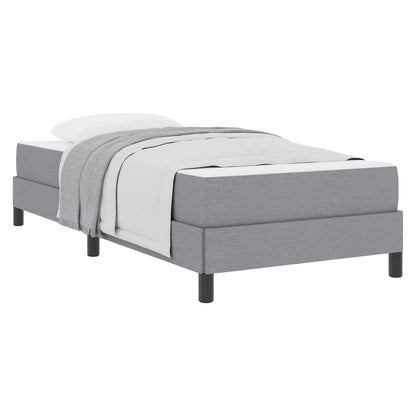 Letto a molle con materasso Grigio chiaro 90 x 190 cm Tessuto | homemem39